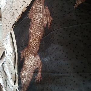 Victoria Secret long sheer black sarong with alligator